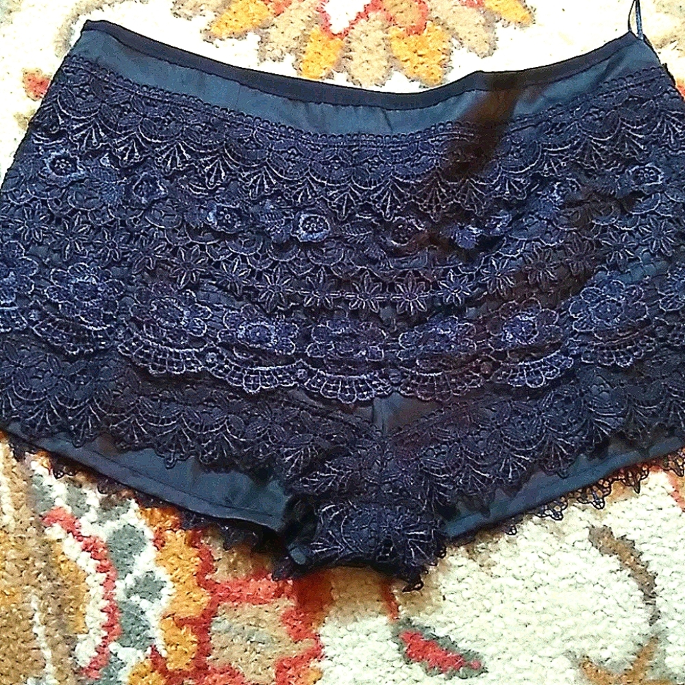 XTaren Black lace shorts.